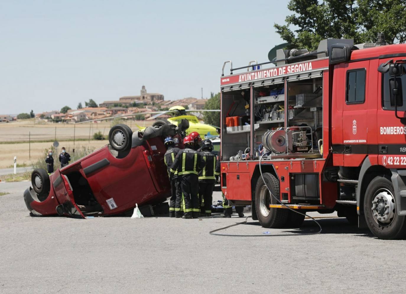 Fotos: Accidente mortal en Santa María de Nieva, Segovia