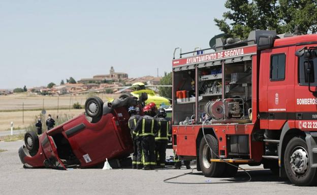 Accidente en Santa María, en Segovia, en el que ha perdido la vida una persona. 