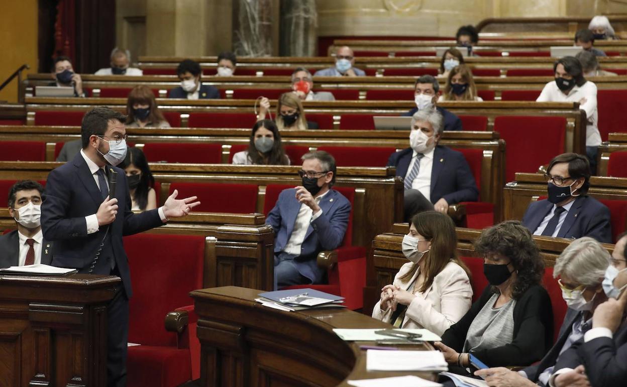 Sesión de control al Gobierno en el Parlamento catalán.