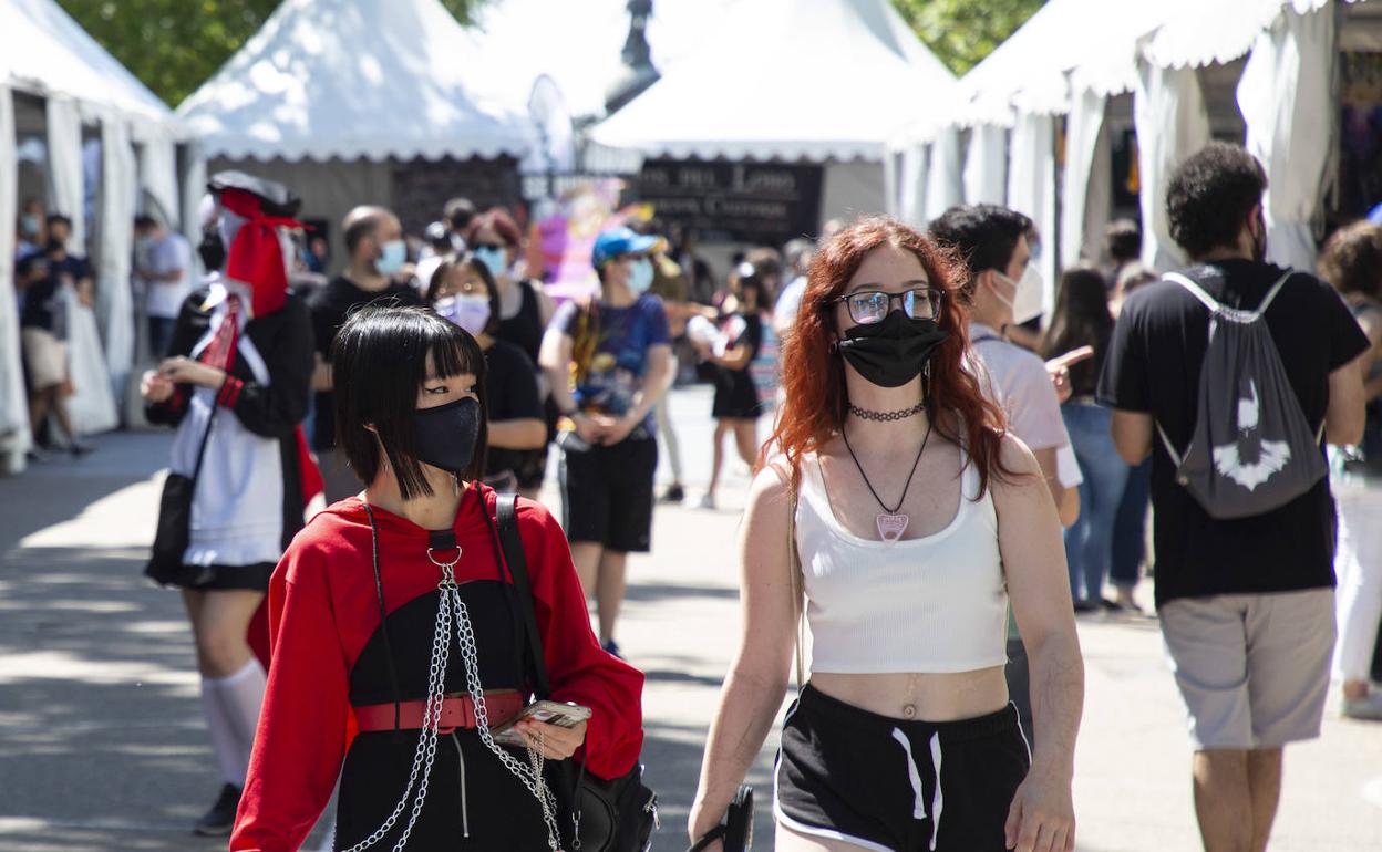 Asistentes al Salón del Cómic y Manga de Valladolid. 