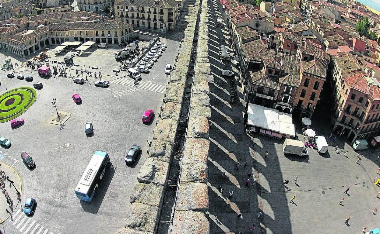 Plazaa del Azoguejo de Segovia. 