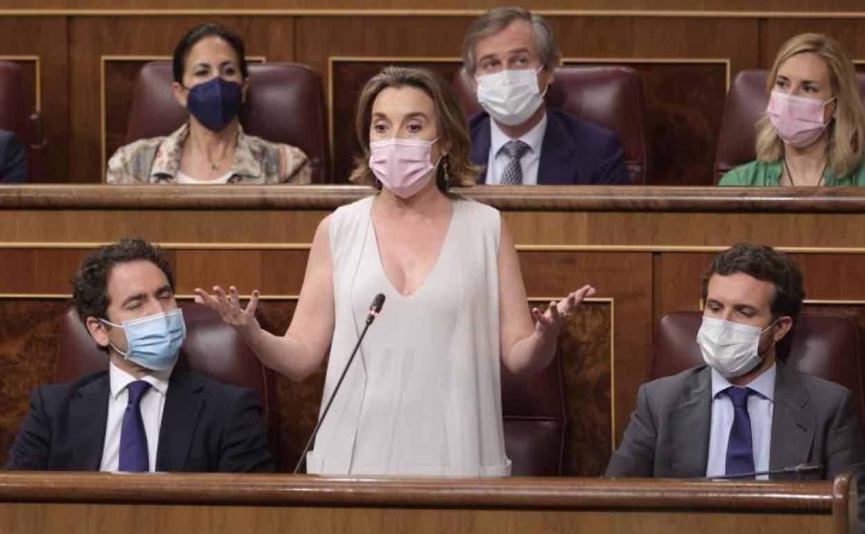 Cuca Gamarra, durante una intervención en el Congreso.