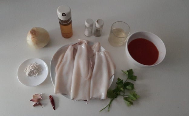 Imagen principal - La receta: Calamares en salsa americana