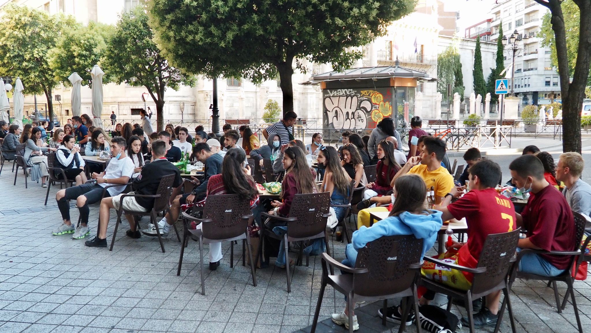 Fotos: Ambiente en Valladolid durante el Italia - España