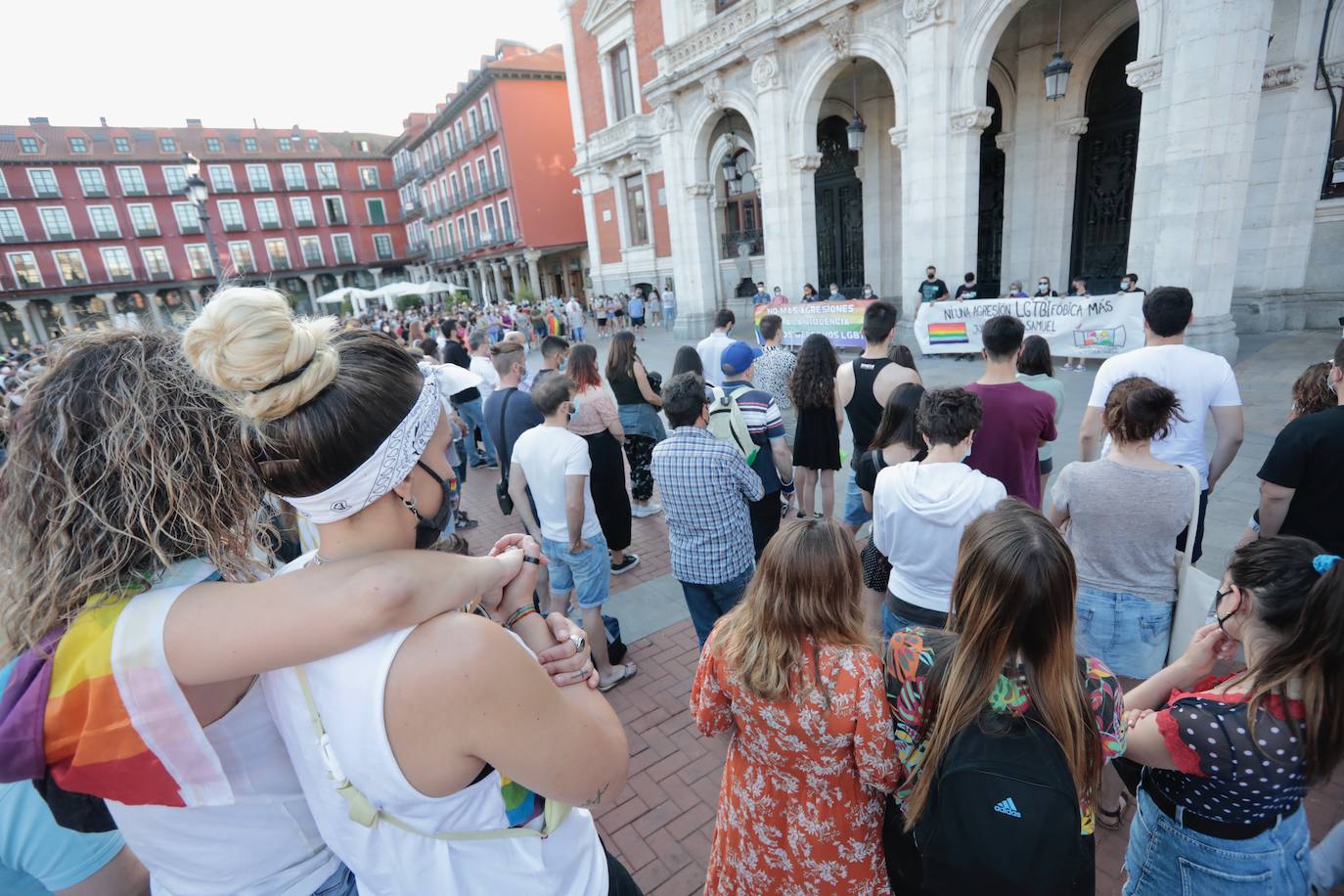 Concentración en Valladolid por la muerte de Samuel Luiz en La Coruña. 