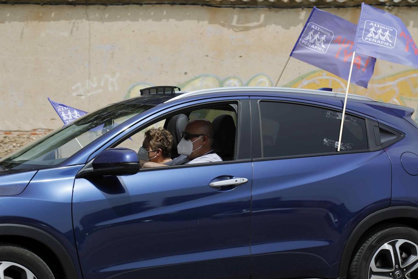 Concentración en Peñafiel reivindicando la Autovía del Duero