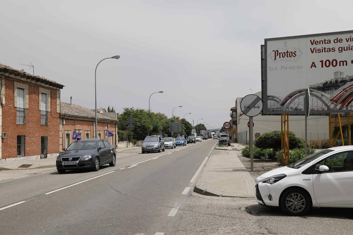 Concentración en Peñafiel reivindicando la Autovía del Duero