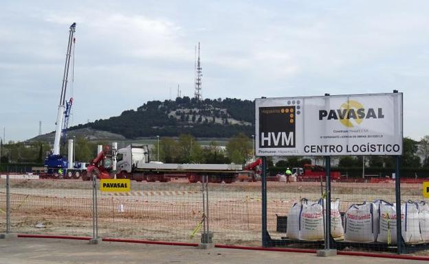 Obras de la estación logística de Amazon en Valladolid. 