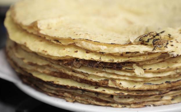 Las crepes recién hechas. 