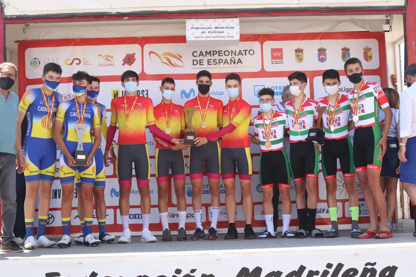 El equipo cadete de Castilla y León, campéon de España con Sergio Romeo. 