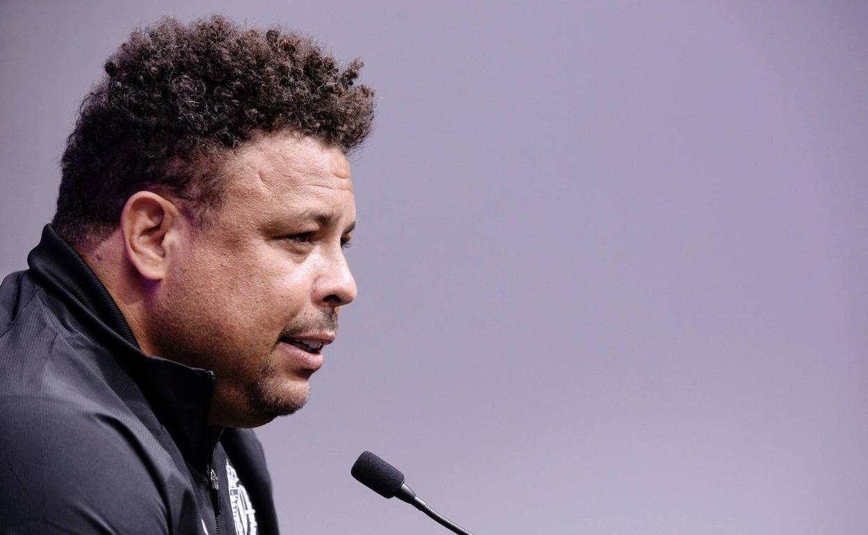 Ronaldo, en rueda de prensa en Valladolid. 