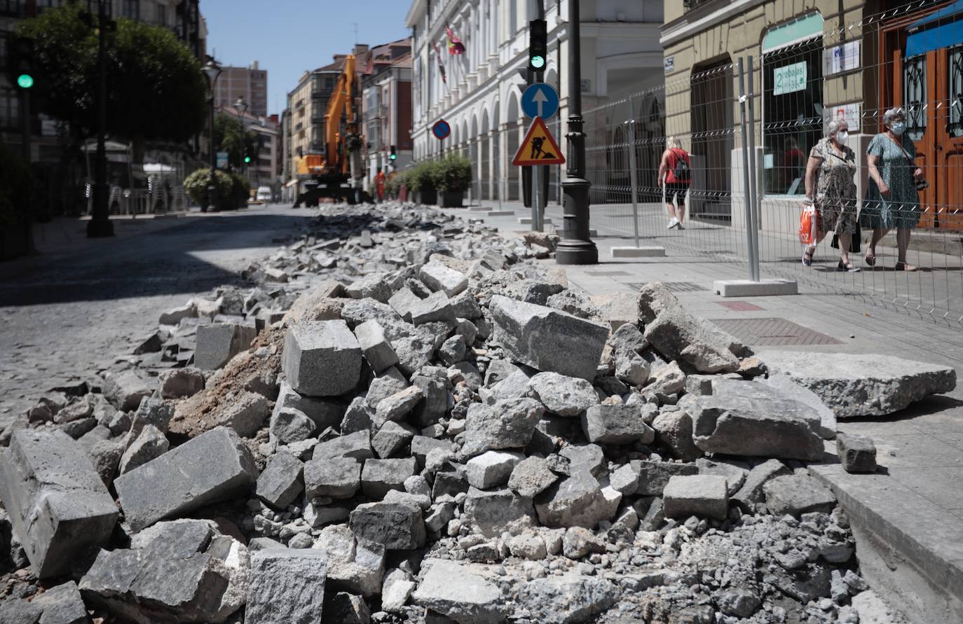 Obras en Angustias, en Valladolid. 