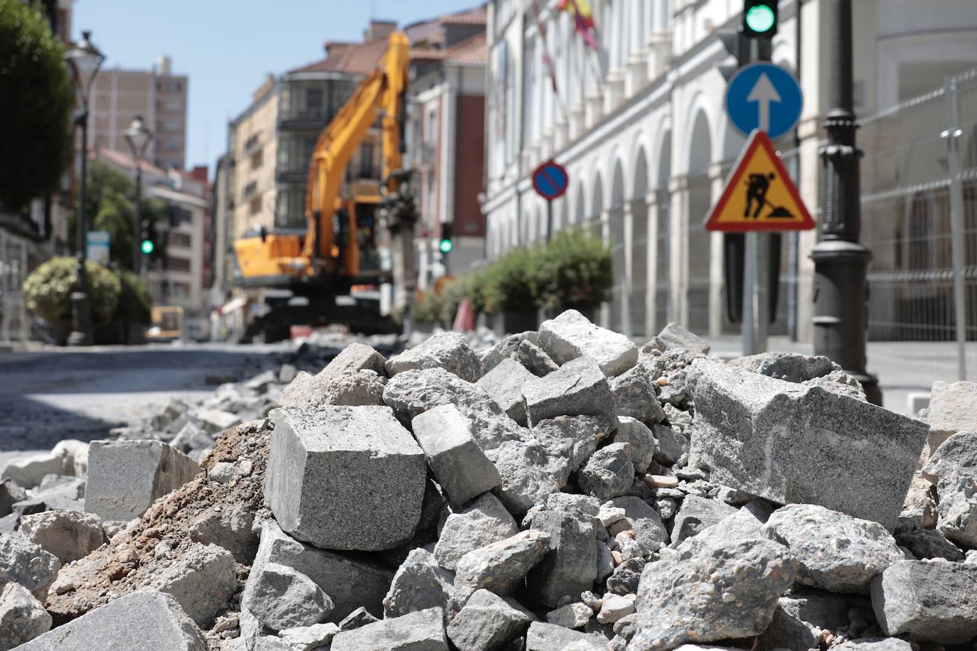 Obras en Angustias, en Valladolid. 