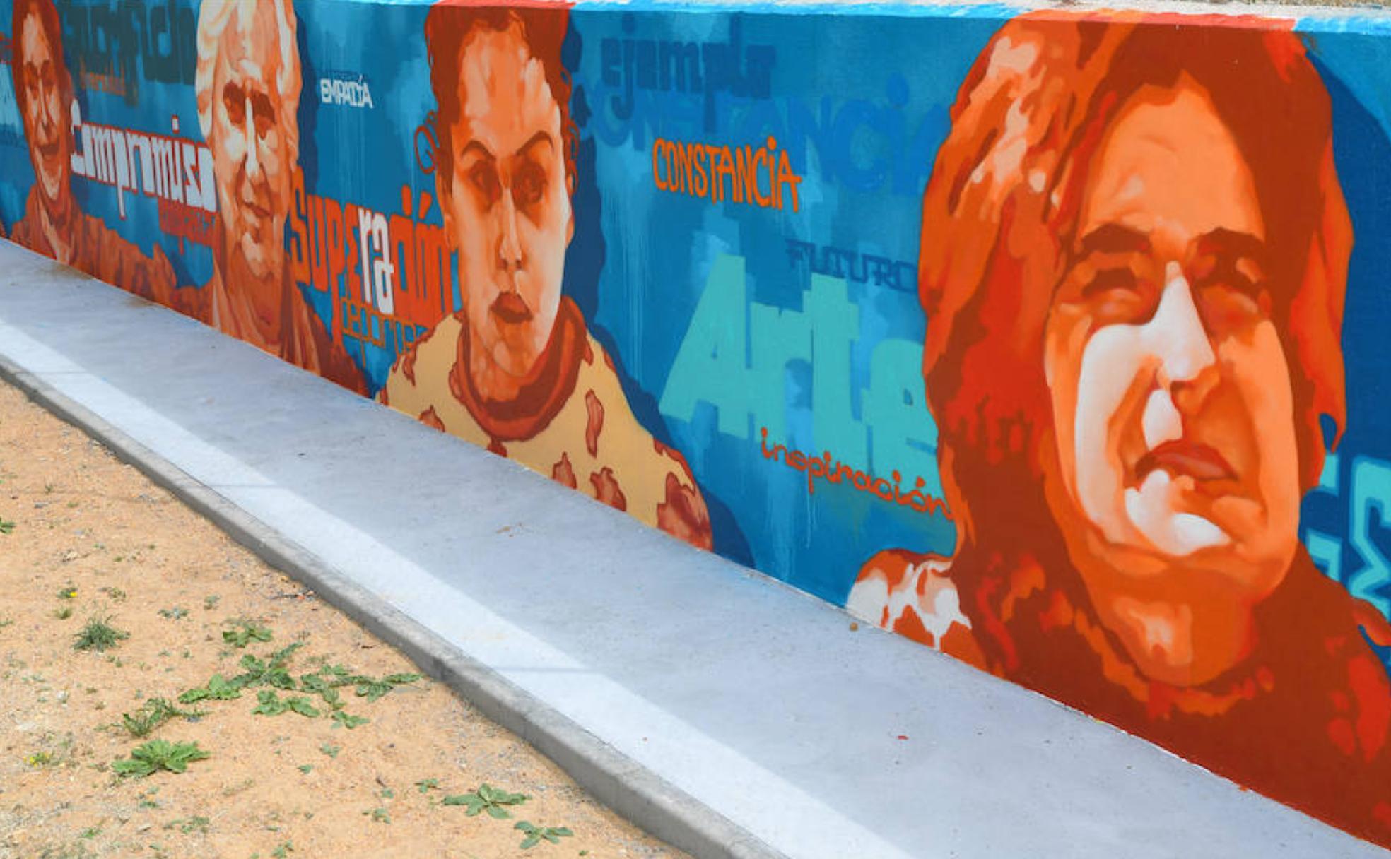 42 metros de mural de lucha femenina en Castronuño