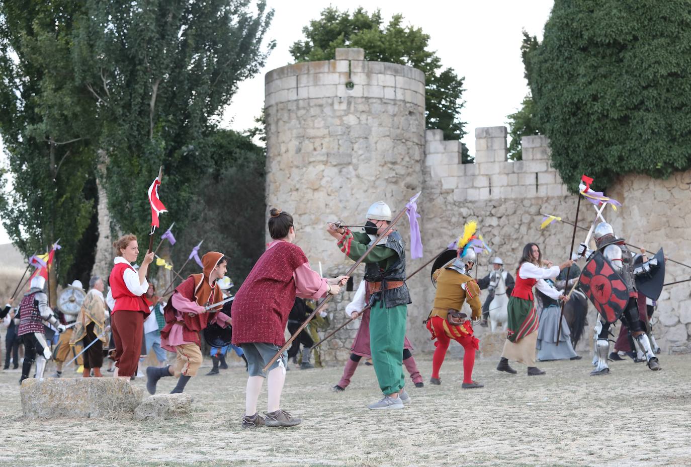 Recreación de la batalla del Castillo de Ampudia.