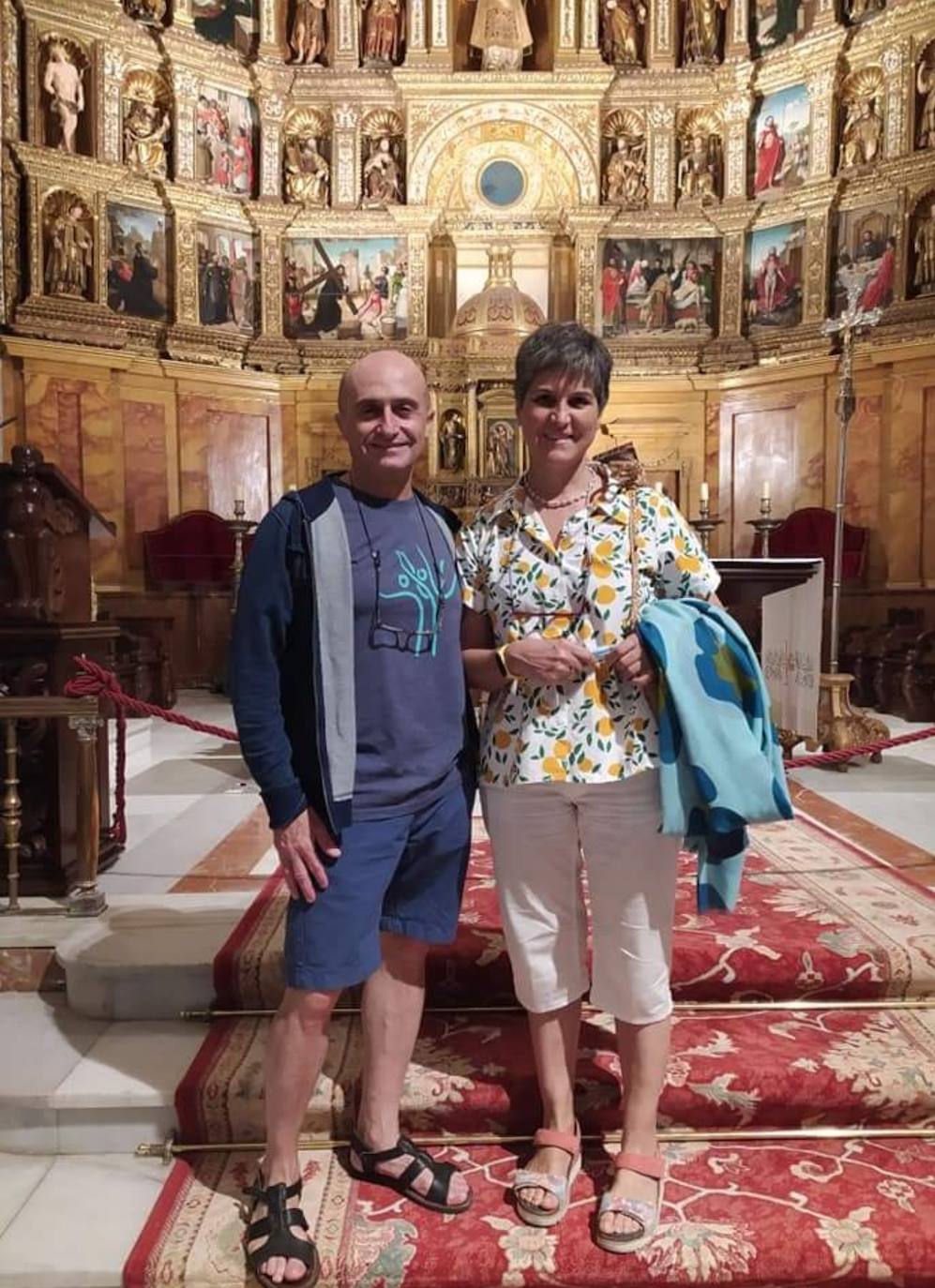 El actor Pepe Viyuela, de visita en la Catedral de Palencia