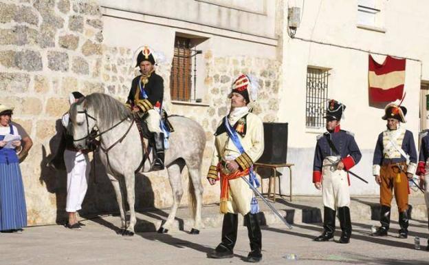 Recreación de la entrada de Napoleón en Autilla.