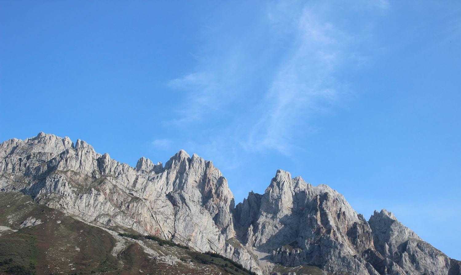 Macizo Occidental de los Picos de Europa, visto desde Posada de Valdeón. 