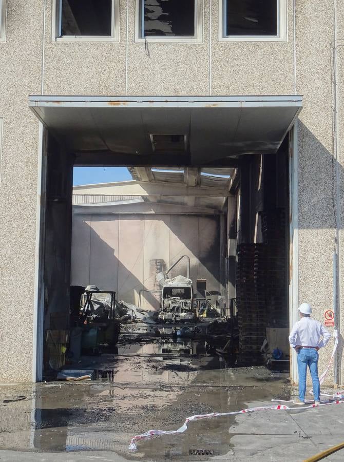 Fotos: Incendio en una empresa de palés del Polígono de San Cristóbal de Valladolid