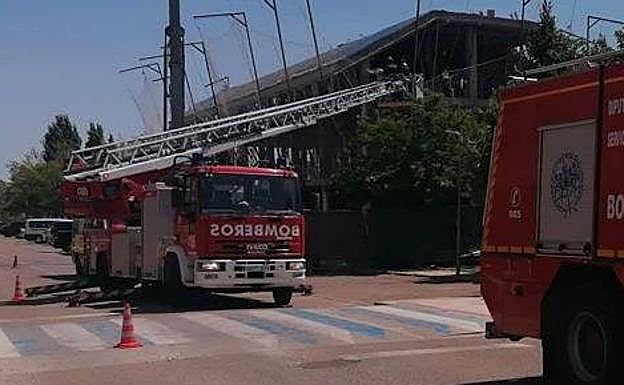 Los Bomberos de la Diputación de Valladolid, en Zaratán. 