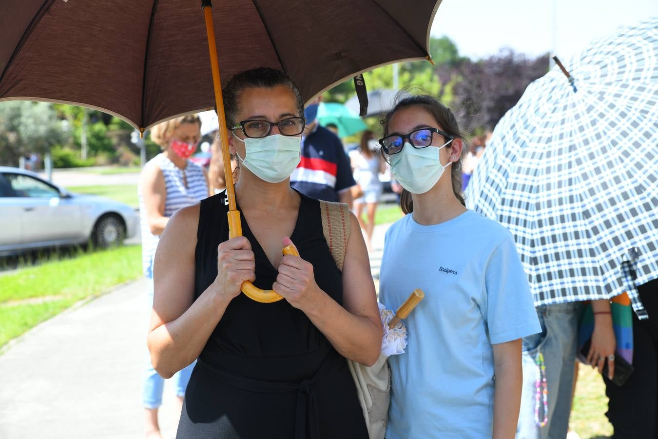 Fotos: Colas de vacunación contra la covid en Valladolid bajo un intenso calor