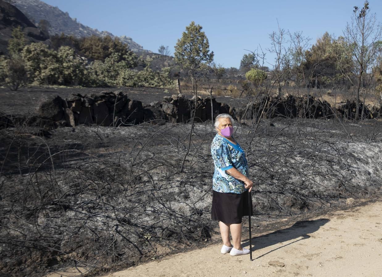 Fotos: Los vecinos desalojados por el incendio de Navalacruz regresan a sus casas