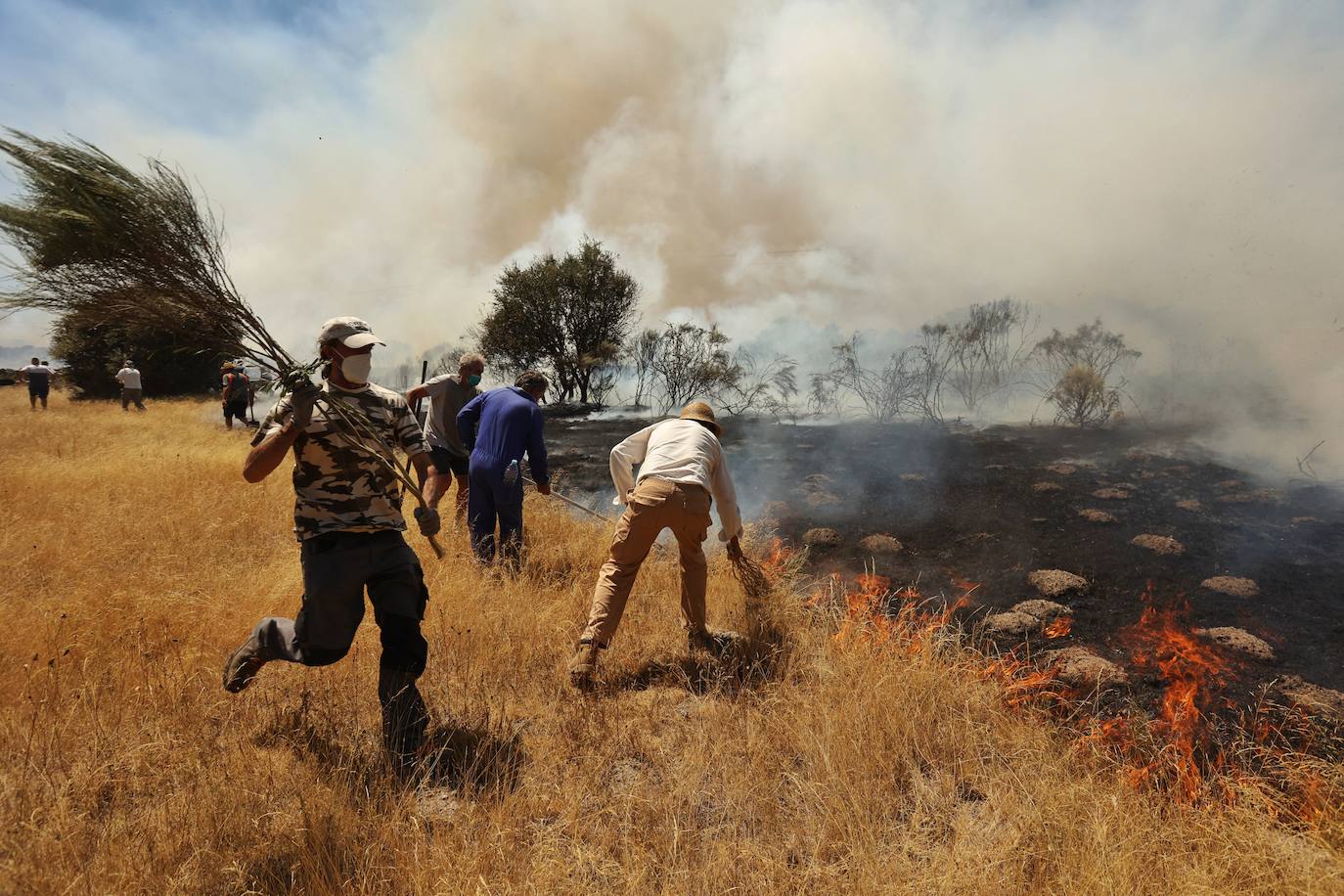 Fotos: Declarado en nivel 1 el incendio declarado en San Felices de Gallegos