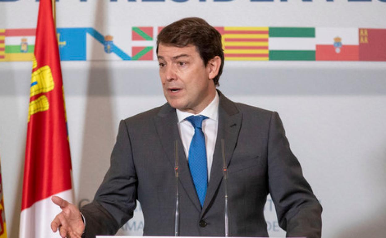 El presidente de la Junta de Castilla y León, Alfonso Fernández Mañueco. 
