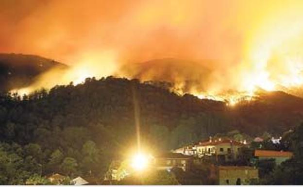 Incendio en el valle del Tiétar (Ávila). 