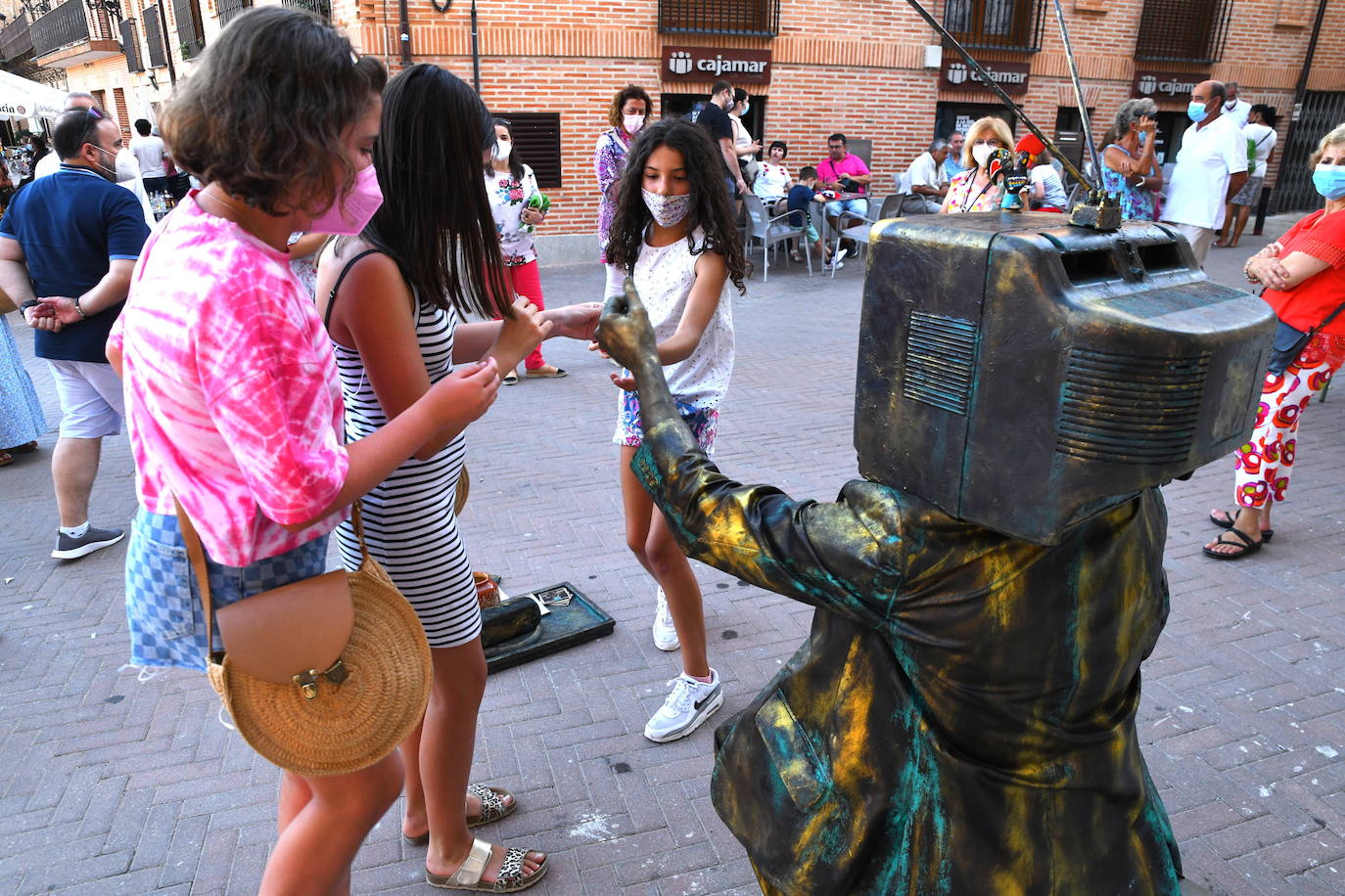 Estatuas humanas en Alaejos.