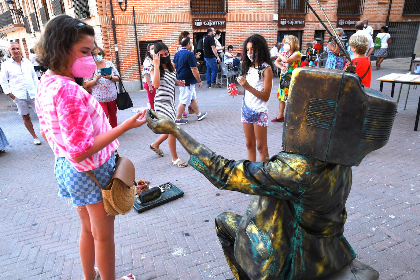 Estatuas humanas en Alaejos.