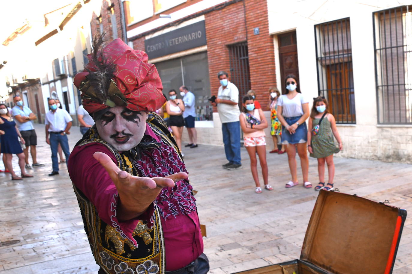 Estatuas humanas en Alaejos.
