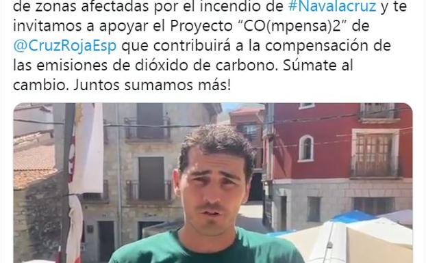 La Fundación Íker Casillas y Cruz Roja se unen para reforestar zonas afectadas por el incendio de Navalacruz 