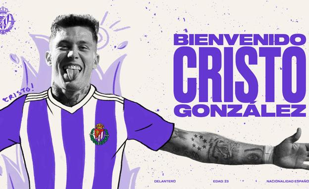 Panel anunciador del club del fichaje de Cristo González. 