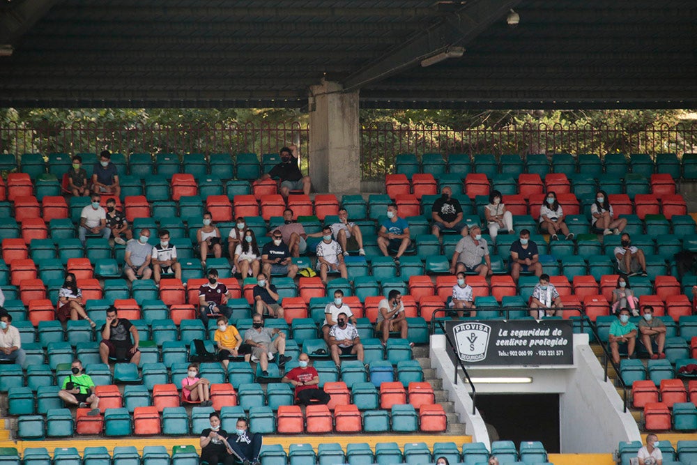 Salamanca CF UDS y CD Guijuelo retomaron su enfrentamiento, tras las suspensión del martes