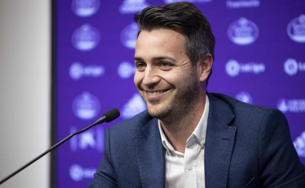 El director deportivo del Real Valladolid, Fran Sánchez, este lunes en Zorrilla.