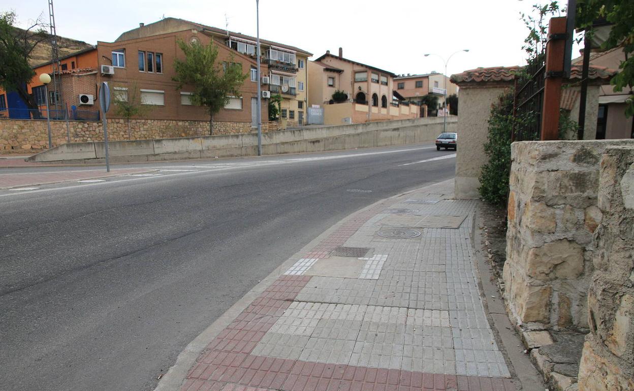 Carretera de Soria, donde tuvo lugar el altercado. 