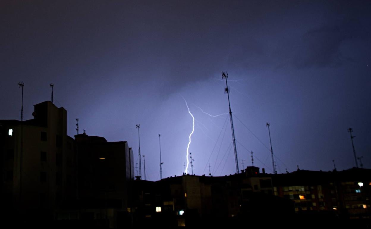 Rayos desde la Plaza de la Circular de Valladolid. 