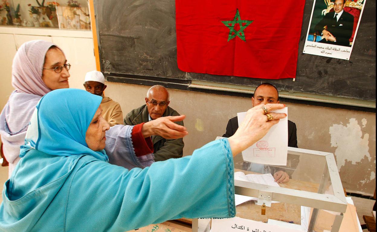 Imagen de archivo de unas elecciones legislativas en Marruecos.