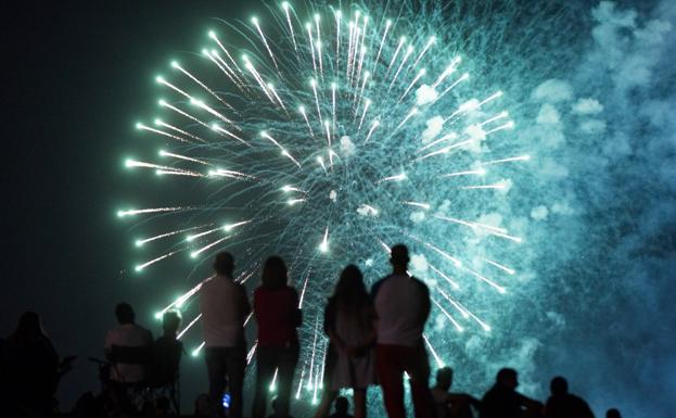 Fuegos artificiales de Valladolid. 