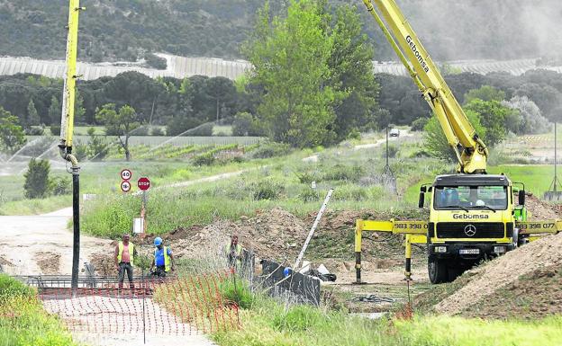 Obras de la A-11entre Valbuena y San Bernardo.