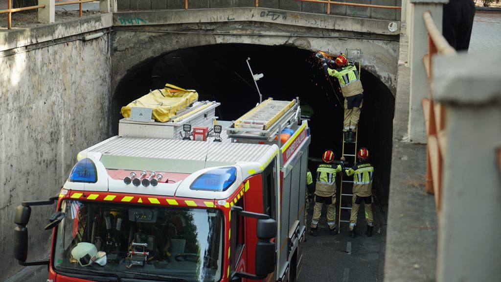 El túnel de Labradores, tras el suceso. 