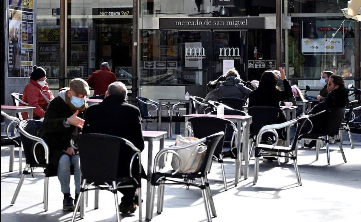 Una terraza de Madrid, durante la pandemia.