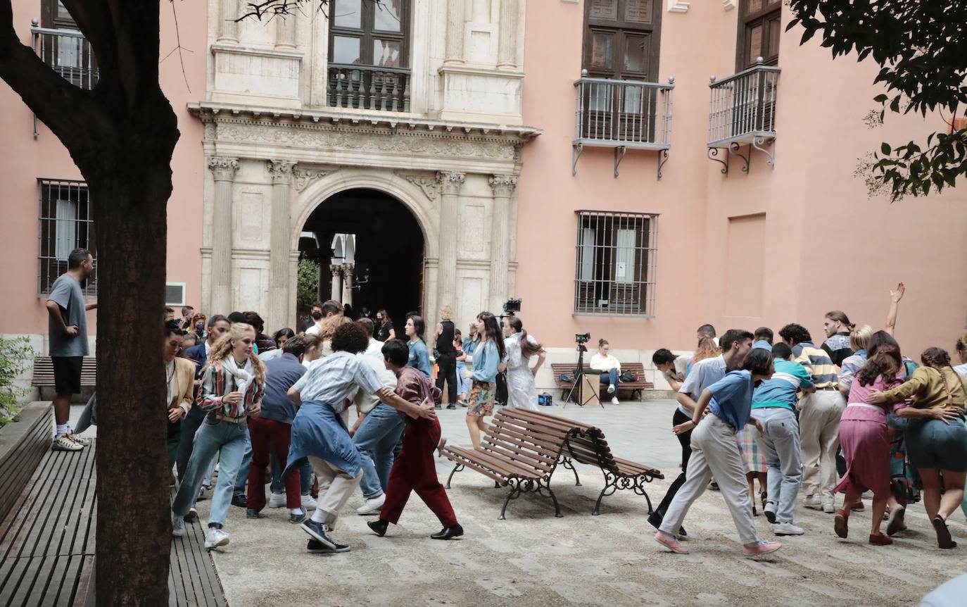 Momentos del rodaje del musica 'Voy a pasármelo bien'