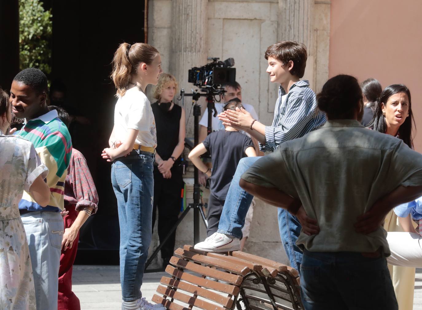 Momentos del rodaje del musica 'Voy a pasármelo bien'