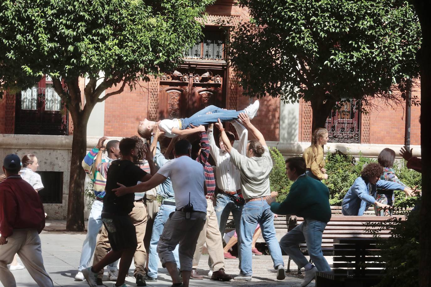 Momentos del rodaje del musica 'Voy a pasármelo bien'