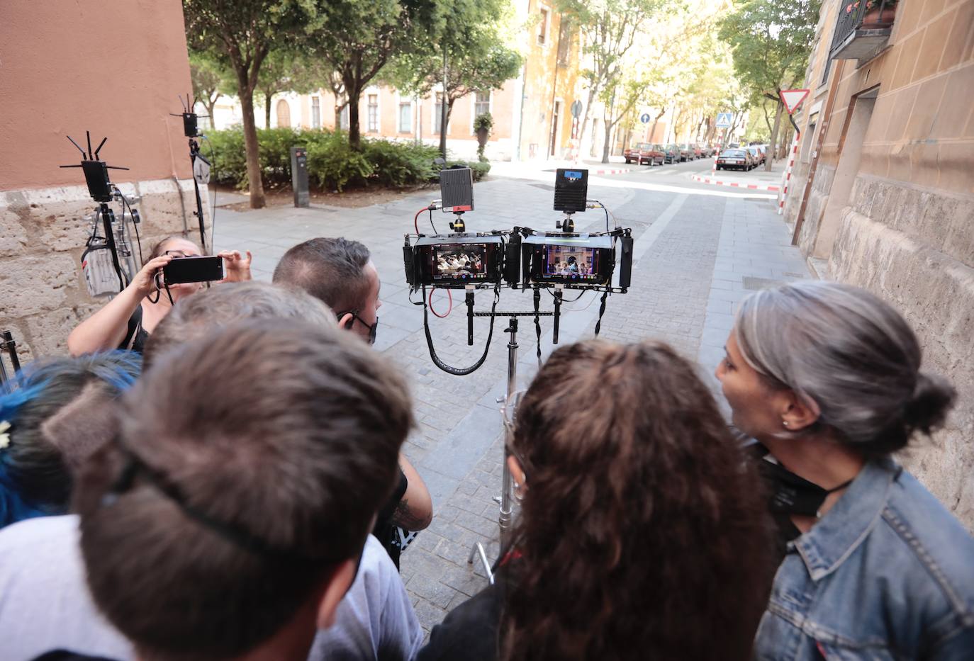 Momentos del rodaje del musica 'Voy a pasármelo bien'