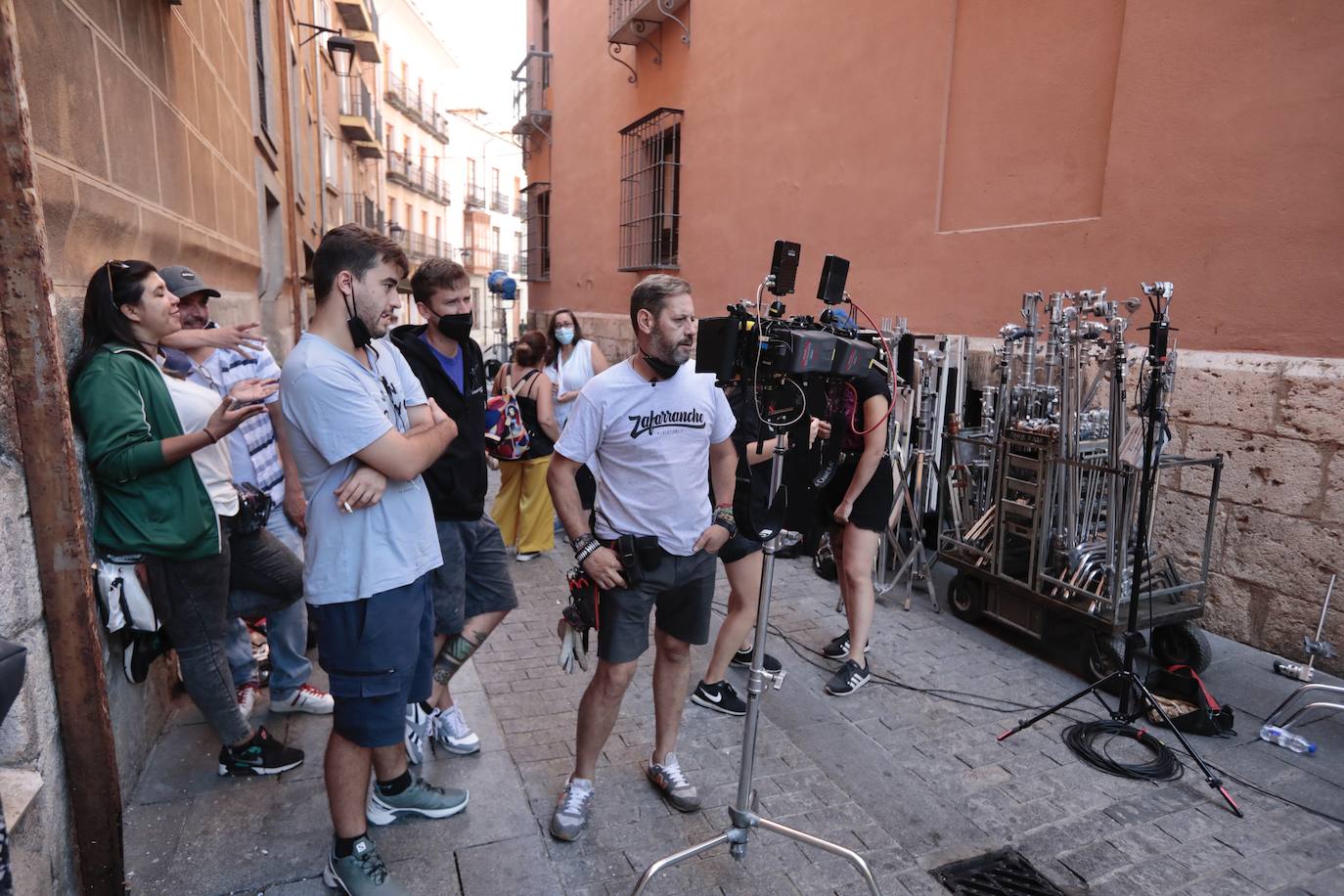 Momentos del rodaje del musica 'Voy a pasármelo bien'