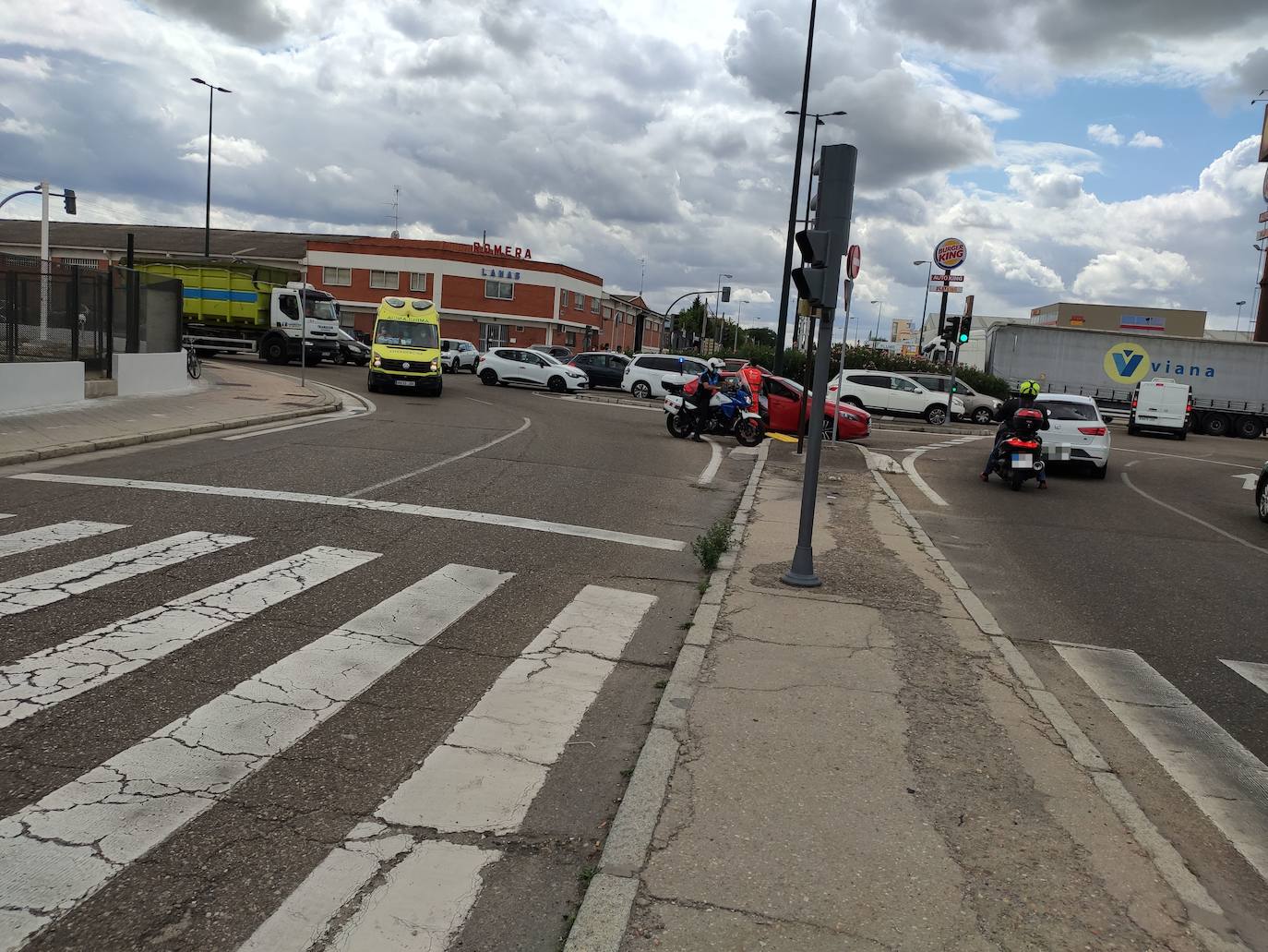 Accidente en la avenida Zamora.