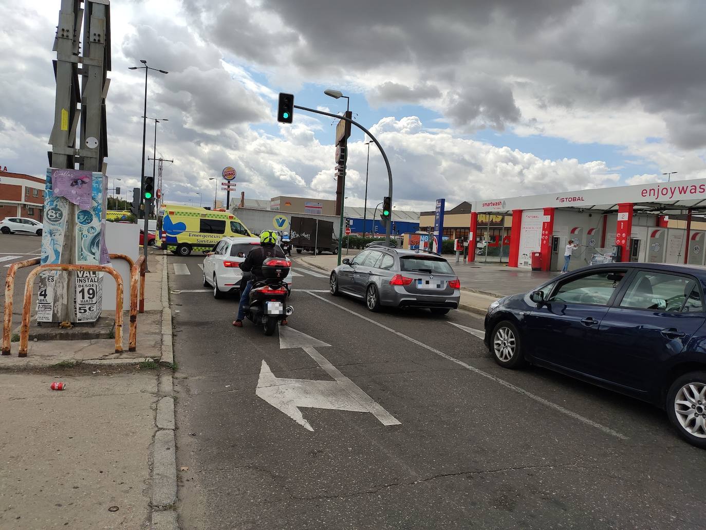 Accidente en la avenida Zamora.